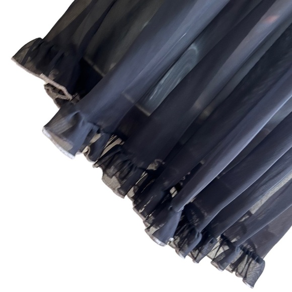 Victoria’s Secret Babydoll Gown Sheer Black Ruffles • Used • Size: Large - Picture 4 of 8